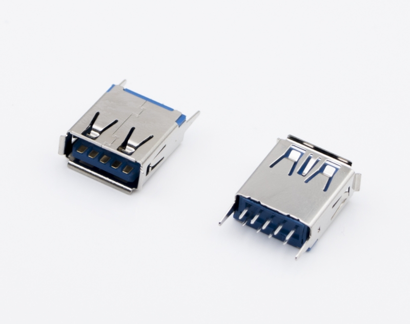 USB3.0 AF  立式SMT 藍膠